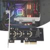 NVMe M Key PCIe Converter Card For Drive Installation Easy Tool Less and Heat Dissipation Compatibles Multiple Systems