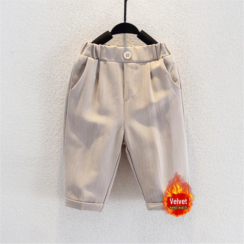 Kids' Black Dress Pants & Girls' Navy Straight-Leg Uniform Pants with Full Elastic Waist