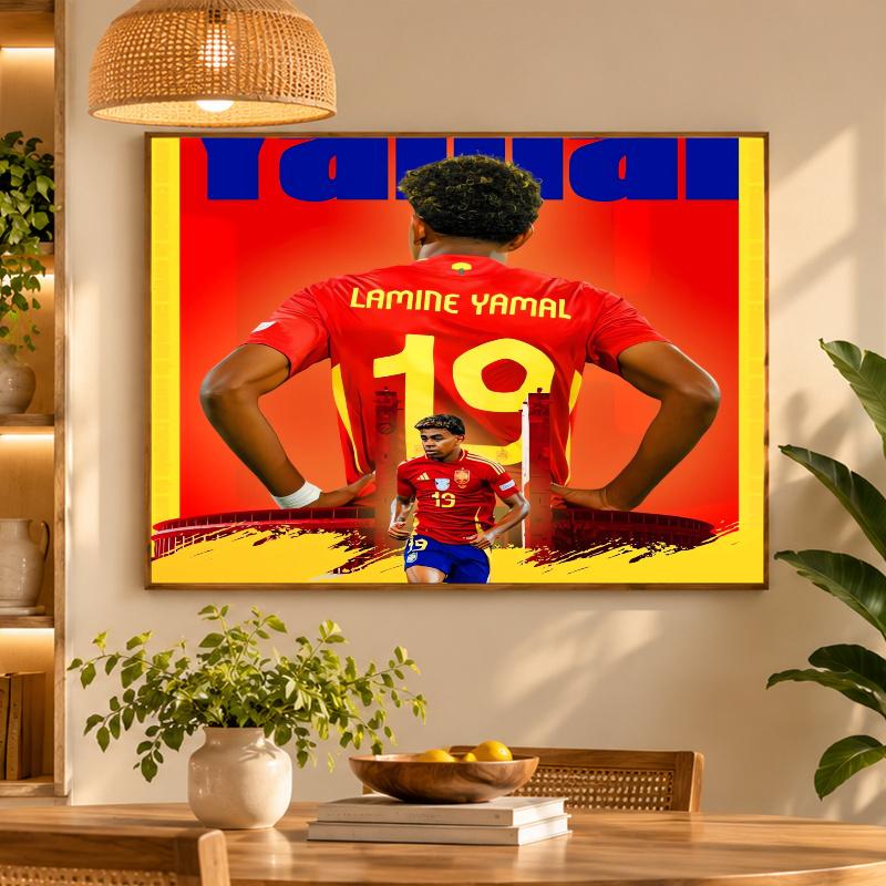 5D Diamond Painting Lamine Yamal DIY Full Drill Diamond Art Kit Home Decoration