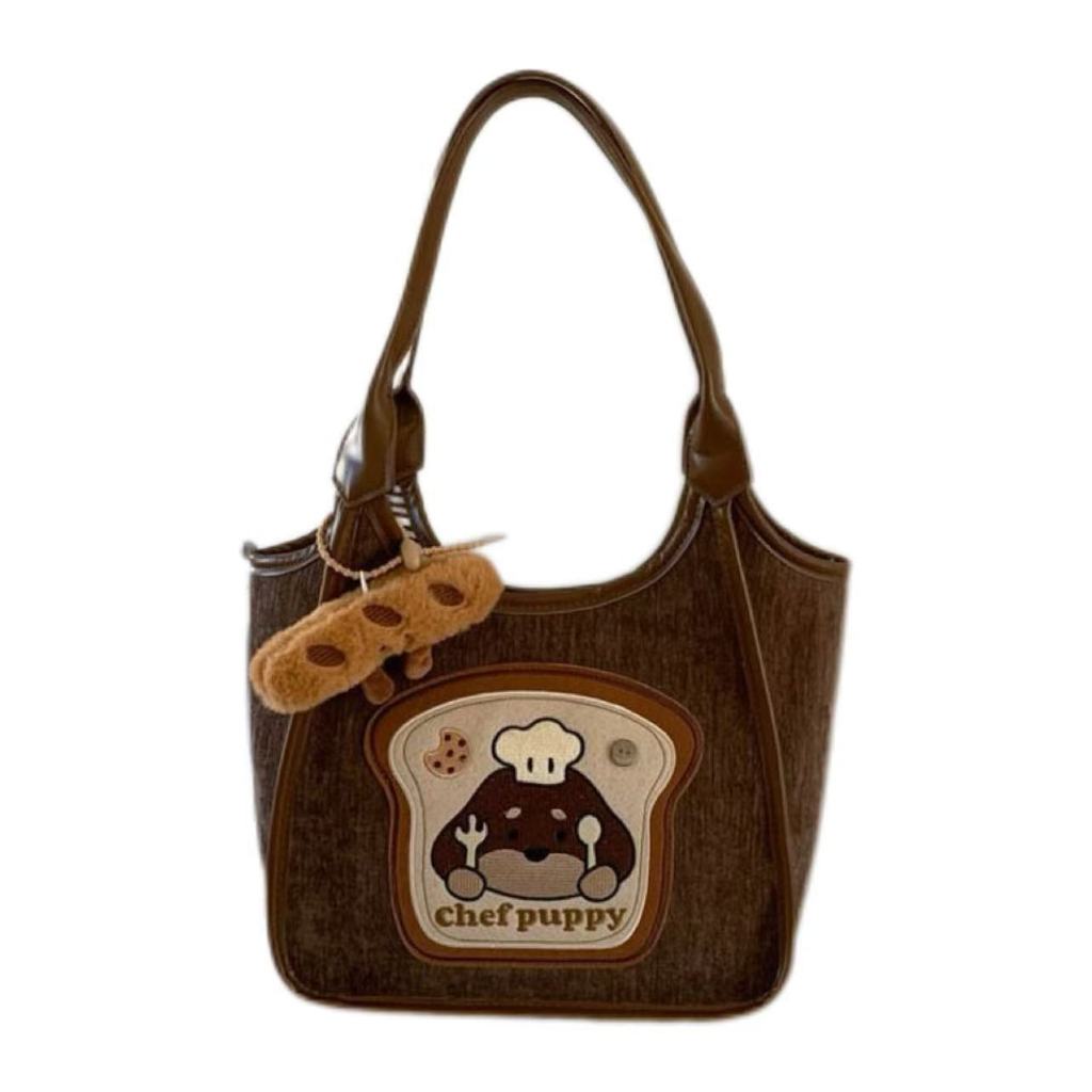 Korean Style Creative Backpack With Cartoon Dog Design And Large Capacity For Women