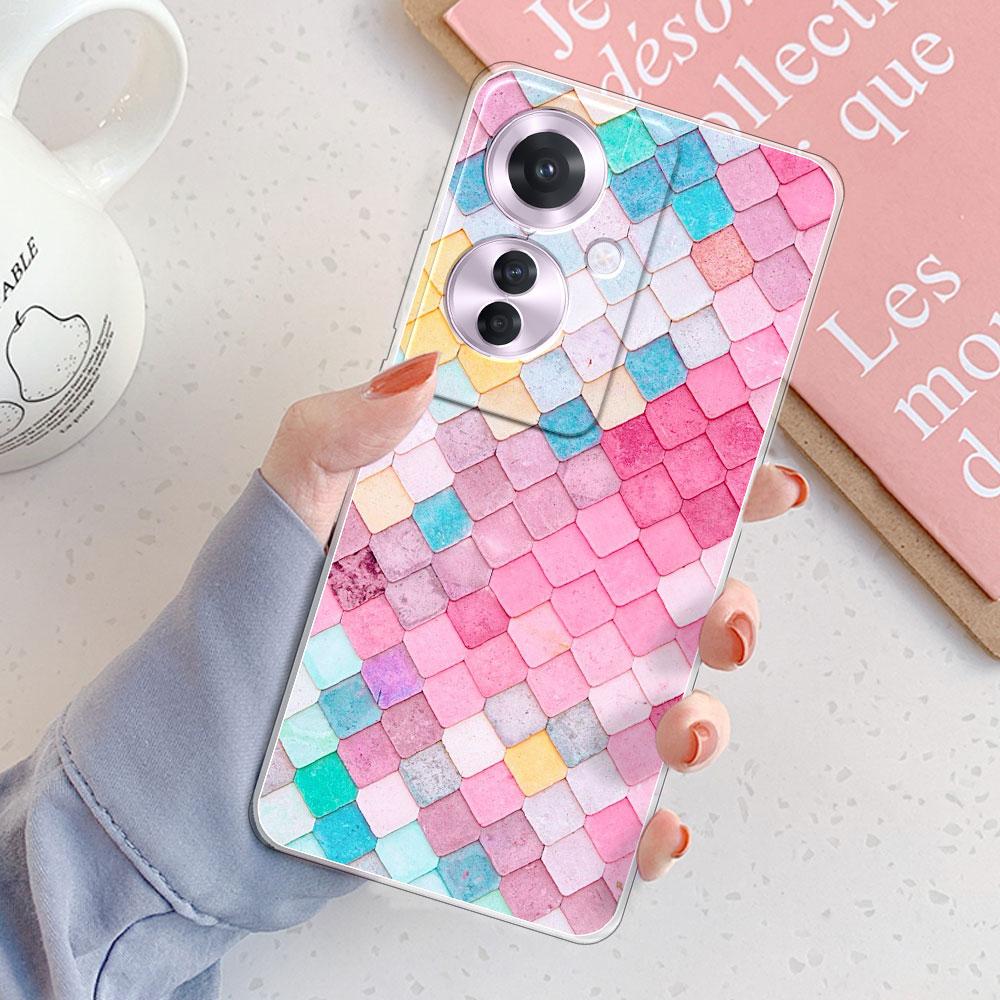 For OPPO Reno11 F 5G Case For Oppo F25 Pro 5G Cover Shockproof Clear Soft Silicone Phone Case on Reno11F /F2 Pro Protect Fundas