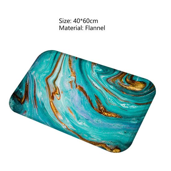 Covoraș anti-alunecare flanel absorbant în mai multe culori Covor imprimat cu marmură pentru casă