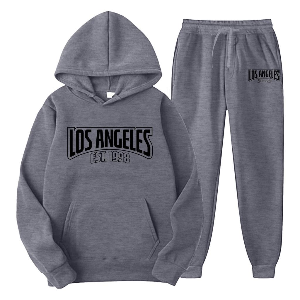 New cross-border foreign trade pullover men's and women's same sports sweater set fashion sweater sweatpants fleece hoodie set