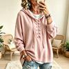 Women's Casual Pullover Hoodie, Loose Fit, Drop Shoulder, Color