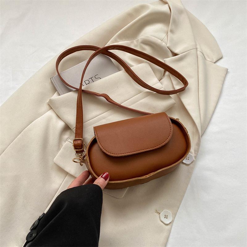 

Stylish Minimalist Pu Crossbody Bag For Women Fashionable Small Square Purse In Black Beige Brown коричневий