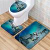 Christmas Bathroom Floor Mat Toilet Three-Piece Set