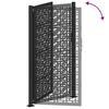 Garden Gate Black 100 X 175 Cm Steel Cross Design