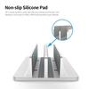 Vertical Laptop Stand Aluminum Alloy Laptop Stand Adjustable Bookshelf Laptop Tablet Holder 2 Slots