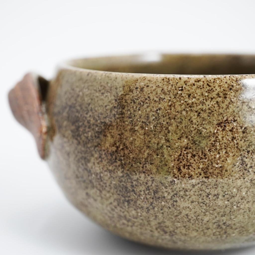 Fukubeya Mino Ware Steingut Suppenschale 400ml Mikrowellen- und Spülmaschinenfest Vielseitiges Geschirr für Salate und gekochte Gerichte Wärme der Keramik