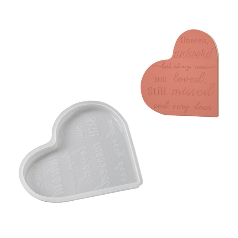 Heart Resin Silicone Mold Heart Candle Mold Non Stick Easy to Demold for DIY Candle Soap Plaster Ornament Home Decor