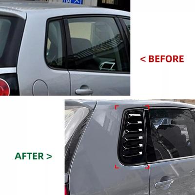 Pro Volkswagen VW Polo 5-dveřový hatchback MK4 9N 2002-2008 Auto Zadní Žaluzie Okno Boční Kryt Žaluzie Lišta Nálepka Větrací Otvor ABS
