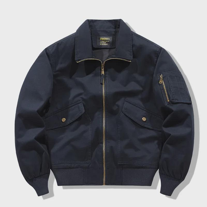 Men's Spring/Autumn Fashion Workwear Baseball Flight Jacket - Large Size Casual