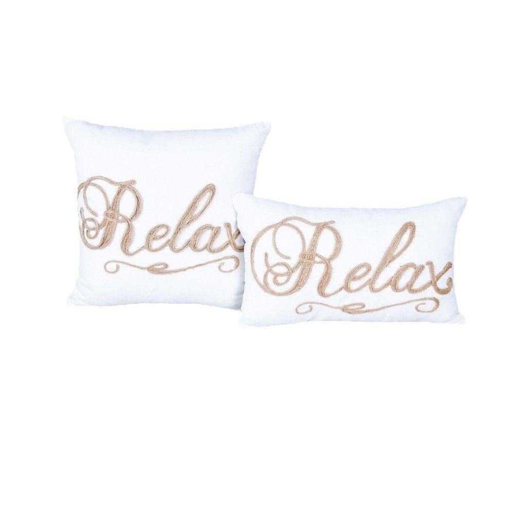 Pillowcase Linen Letters Leaf Embroidery Sofa Cushion Cover