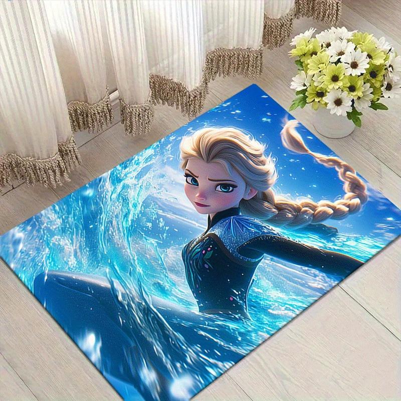 

1pc Elsa Pattern Area Rug Soft Flannel Floor Mat for Living Room,Office,Bedroom and Carpet,Sofa Coffee Table Floor Mat 60cm by 90cm