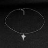 Kpop BTS J-Hope Same Style Four-Pointed Star Pendant Necklace Silver Ball Bead Chain Choker Clavicle Necklace Fan Merchandise Jewelry Gift for ARMY