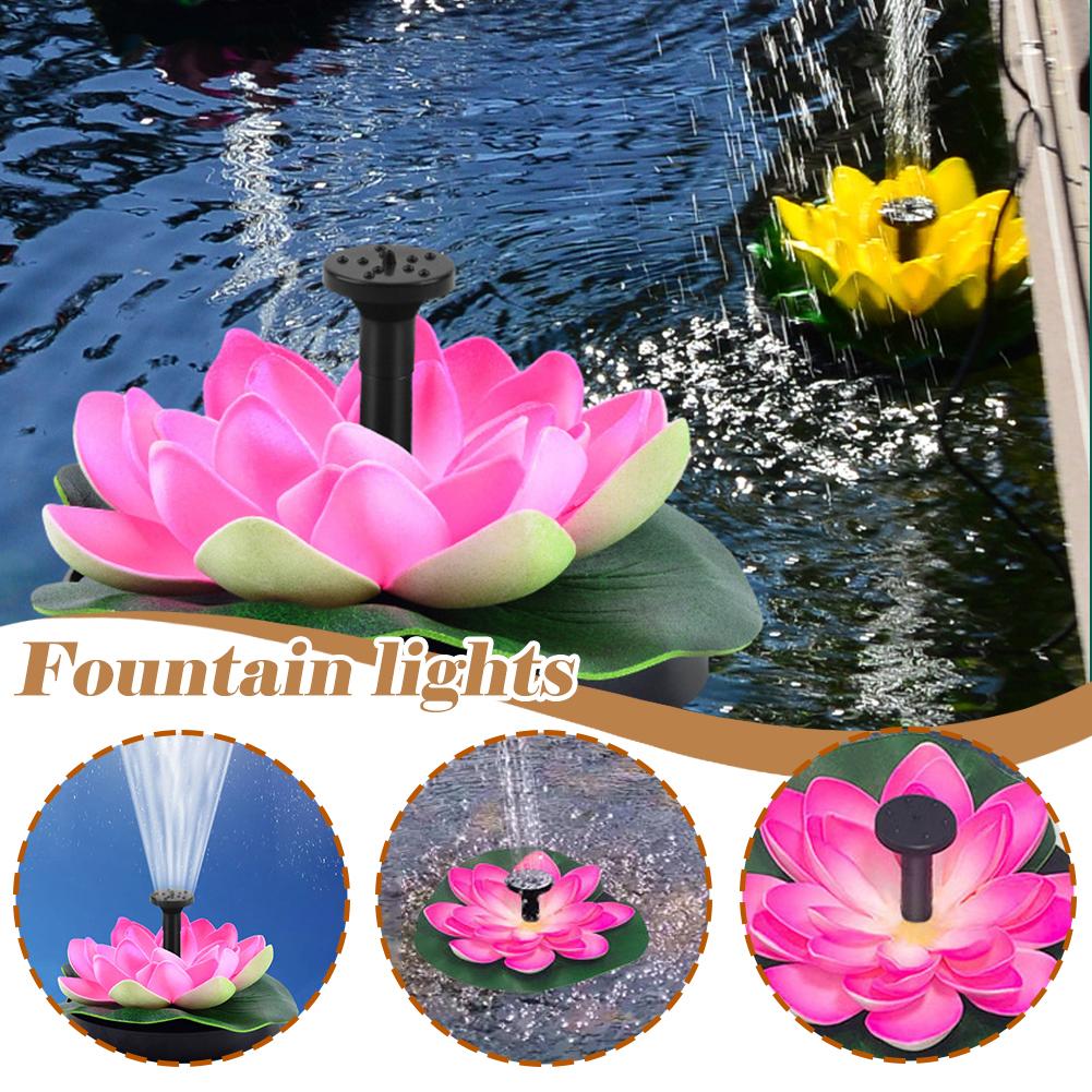 

Floating Lotus Light Solar Powered Lotus Lamp With 6 Floating Light Waterproof Colors Lotus RGB Z7L7 Lotus style-1pcs