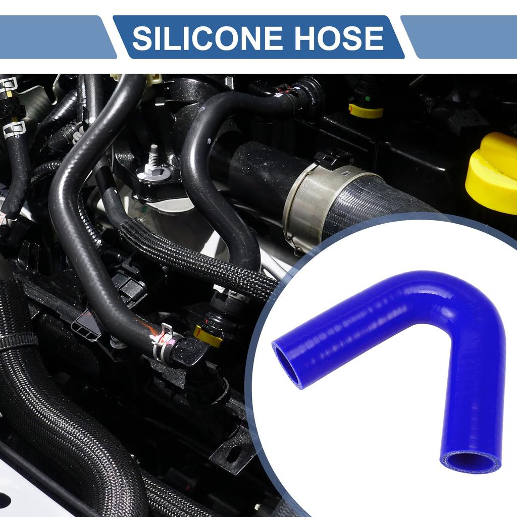 X AUTOHAUX 1pc Inner Diameter 30mm Length 120mm 135 Degree Blue Car Silicone Hose