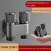Space Saving Double Outlet Valve Knob Type Flow Quick Control Hand Shower Head Valves  Toilet