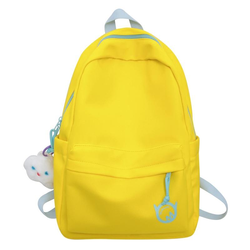 Schoolbag Solid Color Simple Small Fresh Backpack 1011 New Lightweight Student Backpack Casual Fashion Handbag Bag
