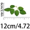 (20Pcs/pack) 12cm Green Simulated Tree Leaves Rose Leaf Home Decoration Vase Decoration Bouquet Packaging Diy with Handmade