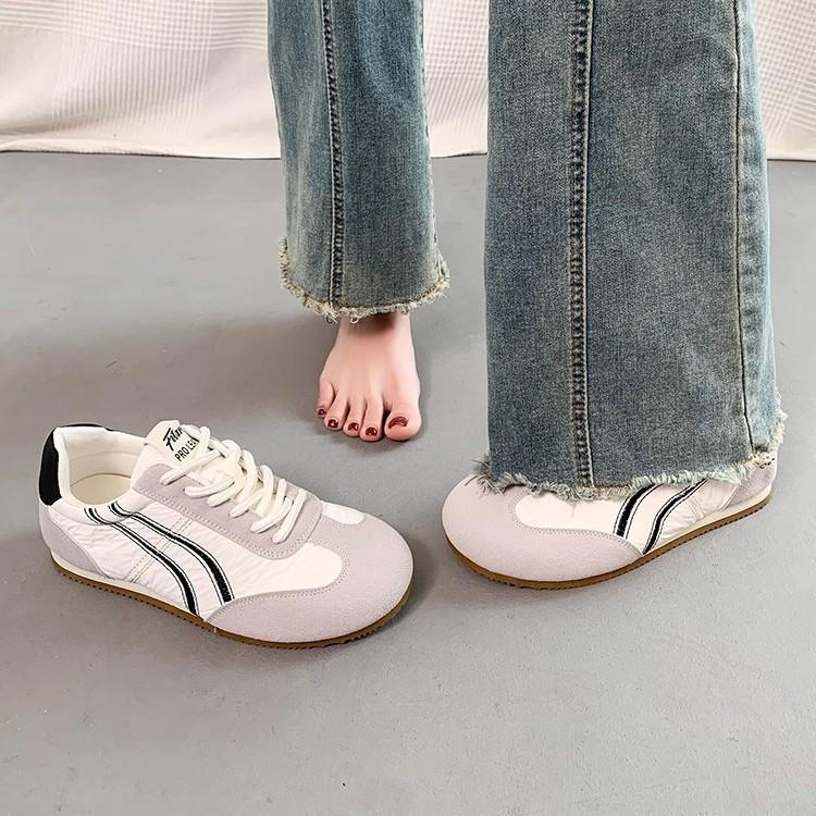 2025 spring new ugly cute big head German training shoes women's versatile color matching breathable board shoes lightweight soft sole Forrest Gump s