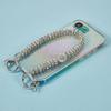 For iPhone 16e Case Gradient Glitter TPU Protective Phone Cover with Wrist Strap