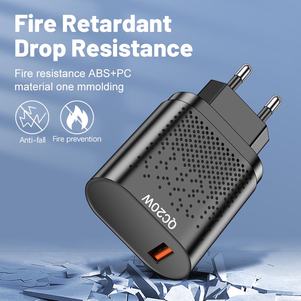 20W USB-Ladegerät Tragbares Tablet-Ladegerät Unterstützt Schnellladung für IPhone 16 15 14 13 12 11 Pro Max 8 Plus Xiaomi OPPO Schnellladegerät