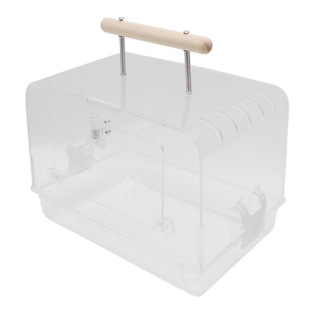 Hamster Carrier Cage Portable Small Animals Carry Travel Case Clear Acrylic Multifunctional Pet