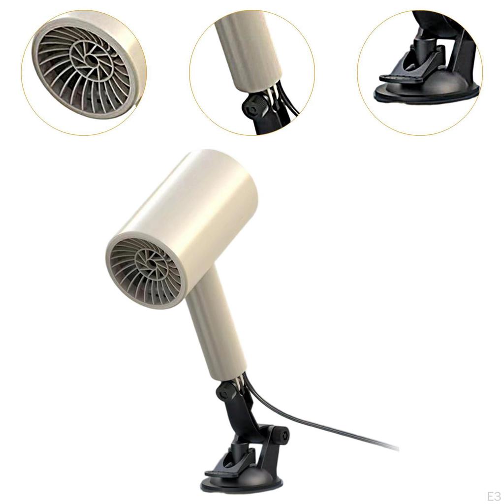 Car Heater Handheld,12V Lightweight Practical Sturdy Heating Suction Cup Base Windscreen Defogger