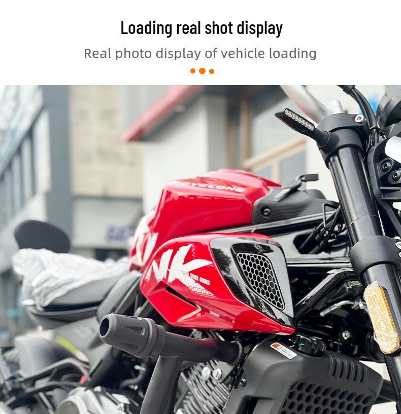 Zongshen Punk CVT190 Carbon Steel Black Bumper Guard with Anti-fall Rubber Head Reinforcement