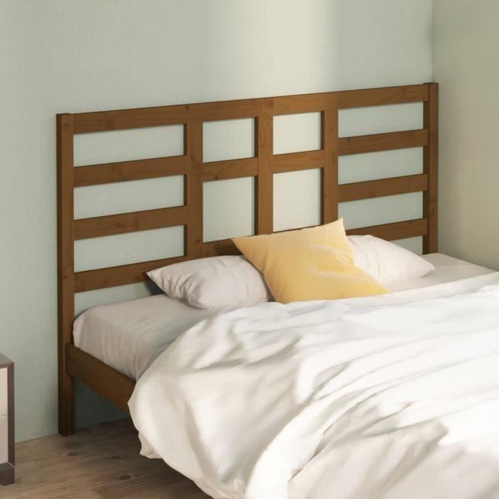 VidaXL Headboard Honey Brown 156x4x104 Cm Solid Pine Wood 818148