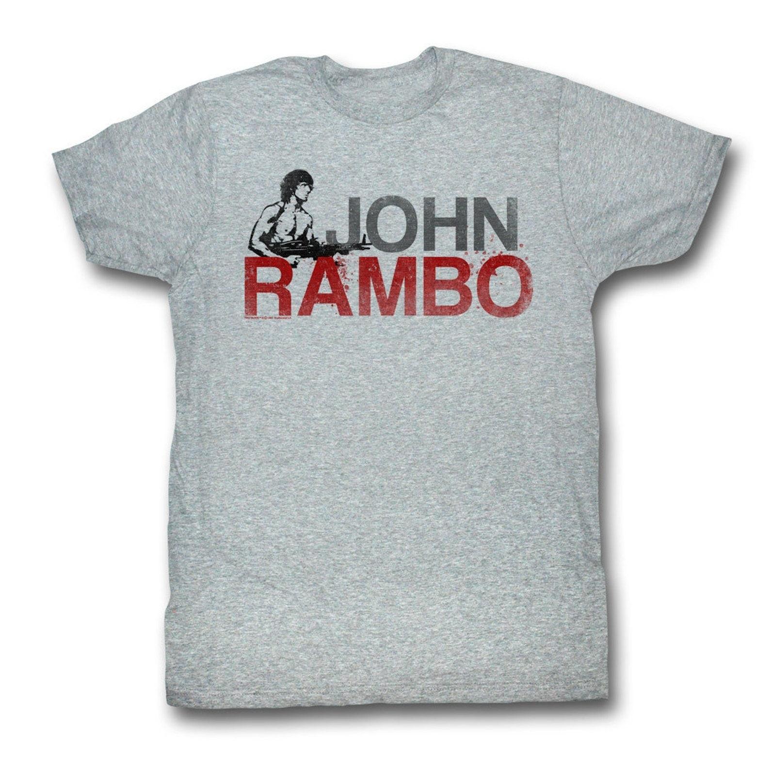 Rambo Jonbo Gray Heather Adult T-Shirt L