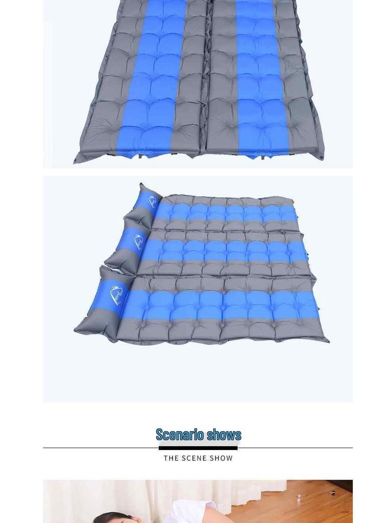 Single Outdoor Inflatable Sleeping Pad - Waterproof, Thickened Mat for Beach, Picnic, Tent, or Lunch Breaks