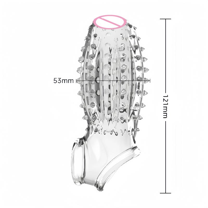 Male Penis Ring Glans Enlargement Extender Delay Ejaculation Silicone Reusable Penis Sleeve Condom Adult Male Erotic Toy