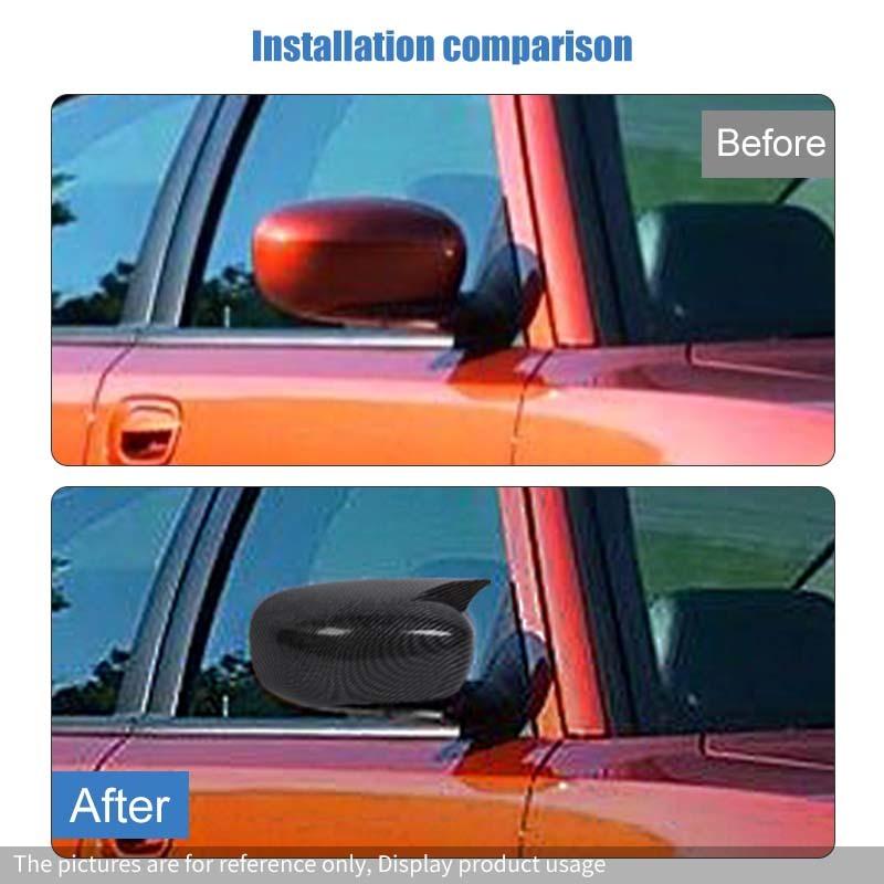 Car Rearview Mirror Decorative Frame Protective Cover For Dodge Charger For Chrysler 300C 2006-2010 Car Exterior Accessories , ABS Plastic