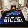 Buffalo Bills Carpet Door Mat for Living Room or Bedroom Protective Mat Under Chair Office Decoration Christmas Gift Birthday Present