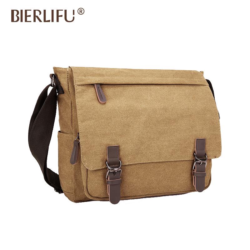 Korean Style Trendy Men's Unisex Canvas Crossbody/Shoulder Student Messenger Bag