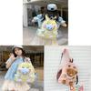 Student Backpack With Breathable Nylon Material Plush Bear Decoration For School And Travel