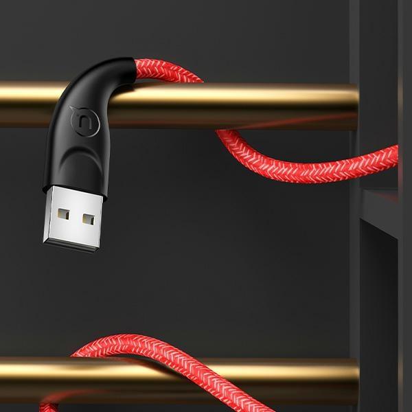 Usams Kabel Pleciony U41 Lightning 2M2A Czerwony/Red Sj394Usb02 (Us-Sj394) Fast Charge