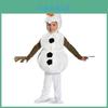 Encantador Fantasia de Cosplay de Boneco de Neve Olaf Congelado Para Crianças Halloween Vestir-se