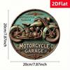 Letrero Metálico Retro de Motocicleta Decoración de Pared para Garaje Cafe