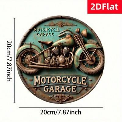Vintage Retro Motorcycle Metal Sign Wall Decor for Garage Cafe