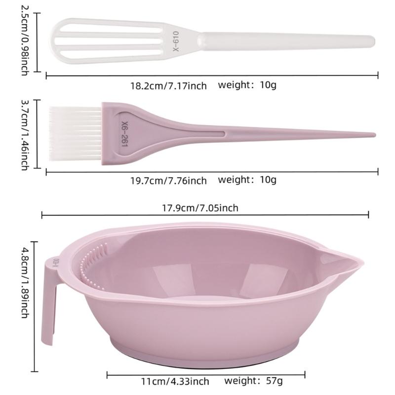 Hair Dyes Kit Hair Tinting Bowl Brush and Mixer for DIY Hair Coloring Beauty Salon Tools Hair Color Mixing Tool Kit