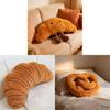 Cowhorn Bun Cartoon Cushion With Plush Outer For Living Room Decor