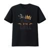 Camiseta King of the Grill Pai do Churrasco BBQ Grelhar Dia dos Pais Americano Cozinhar Ao Ar Livre Para Ele vintage Lavada roupas de designer Macio