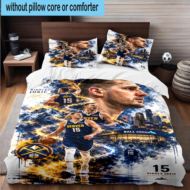 3PCS Jo-kic's Denver Dominance Bedding Set,Including 1pc Duvet Cover And 2pcs Pillowcases Perfect for Bedroom, Dormitory, Fan Christmas Gift