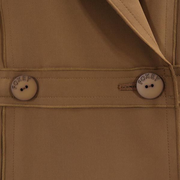 FOXEY NEW YORK made in Japan trench coat Brown Pleated Women Used