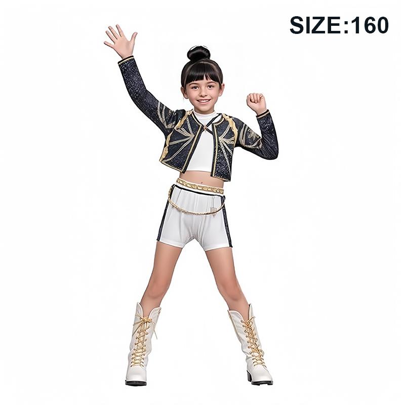 Neues K-Pop Hunter Cossplay Mädchenkostüm Pop-Sängerin Halloween-Kostüm Kinder Verkleiden Bühnenanzug