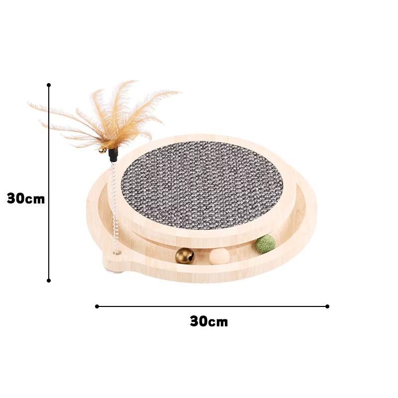 Yunxiaoshi Multi-functional Cat Turntable Toy with Sisal Scratcher