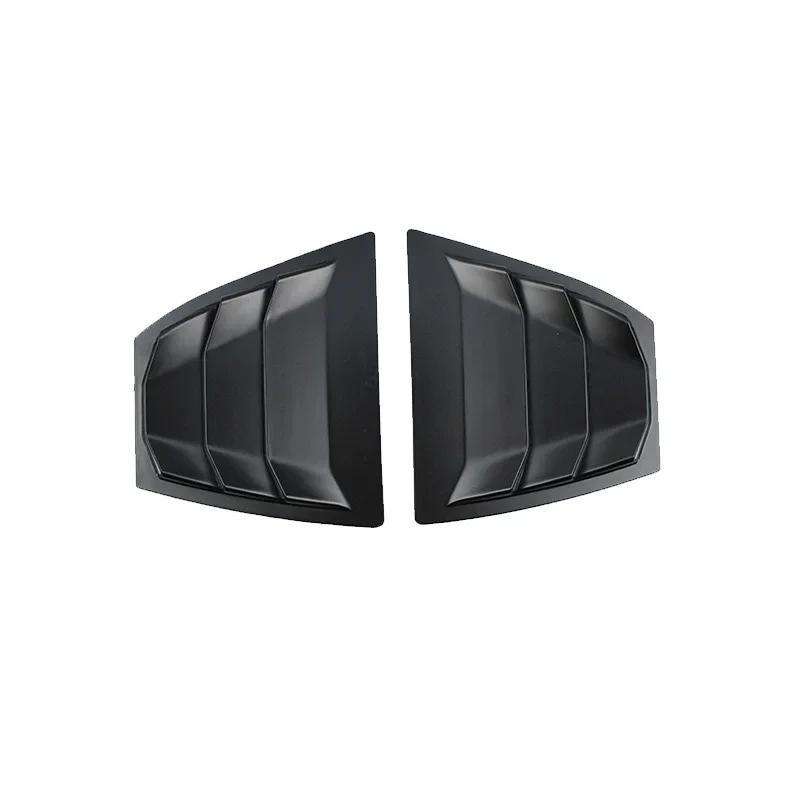 

For Mazda 3 Axela 2014-2018 Rear Louver Window Side Shutter Cover Trim Sticker Vent Scoop ABS Carbon Fiber Black Car Accessories матовий чорний колір